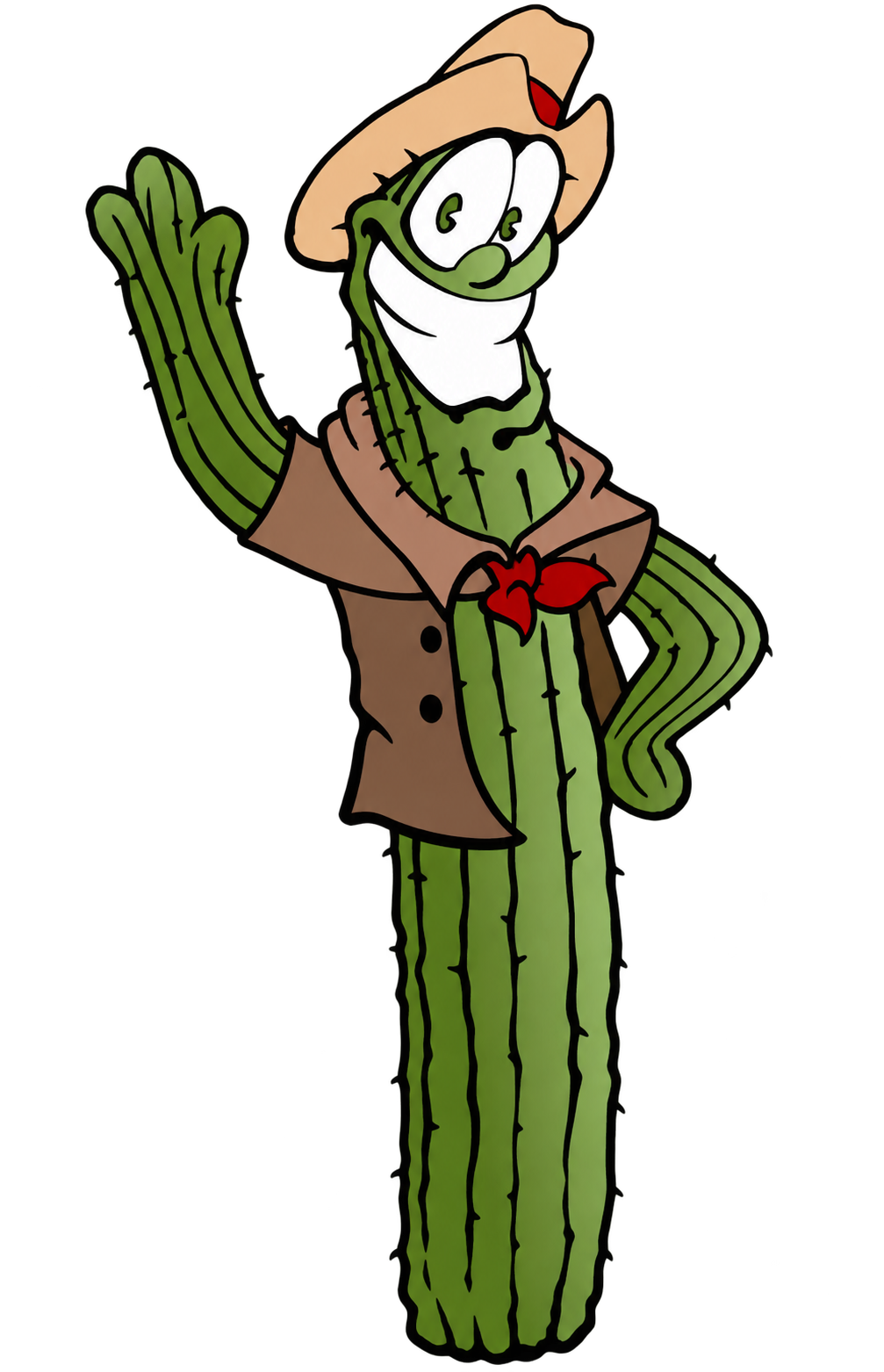 Old Pueblo cactus cowboy waving